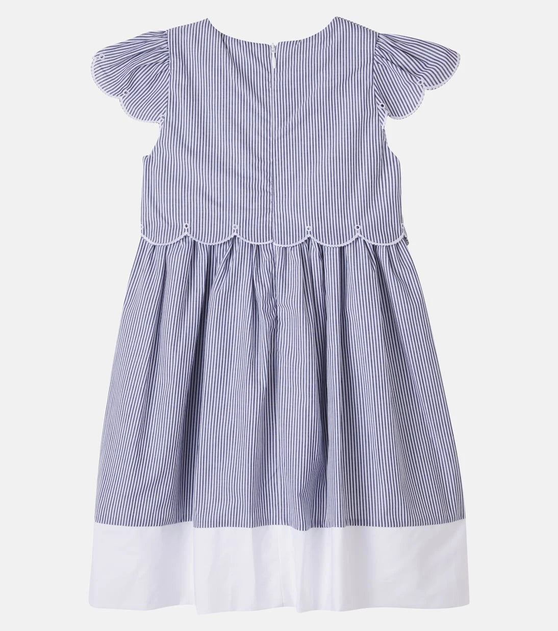 Patachou - Scalloped striped cotton dress