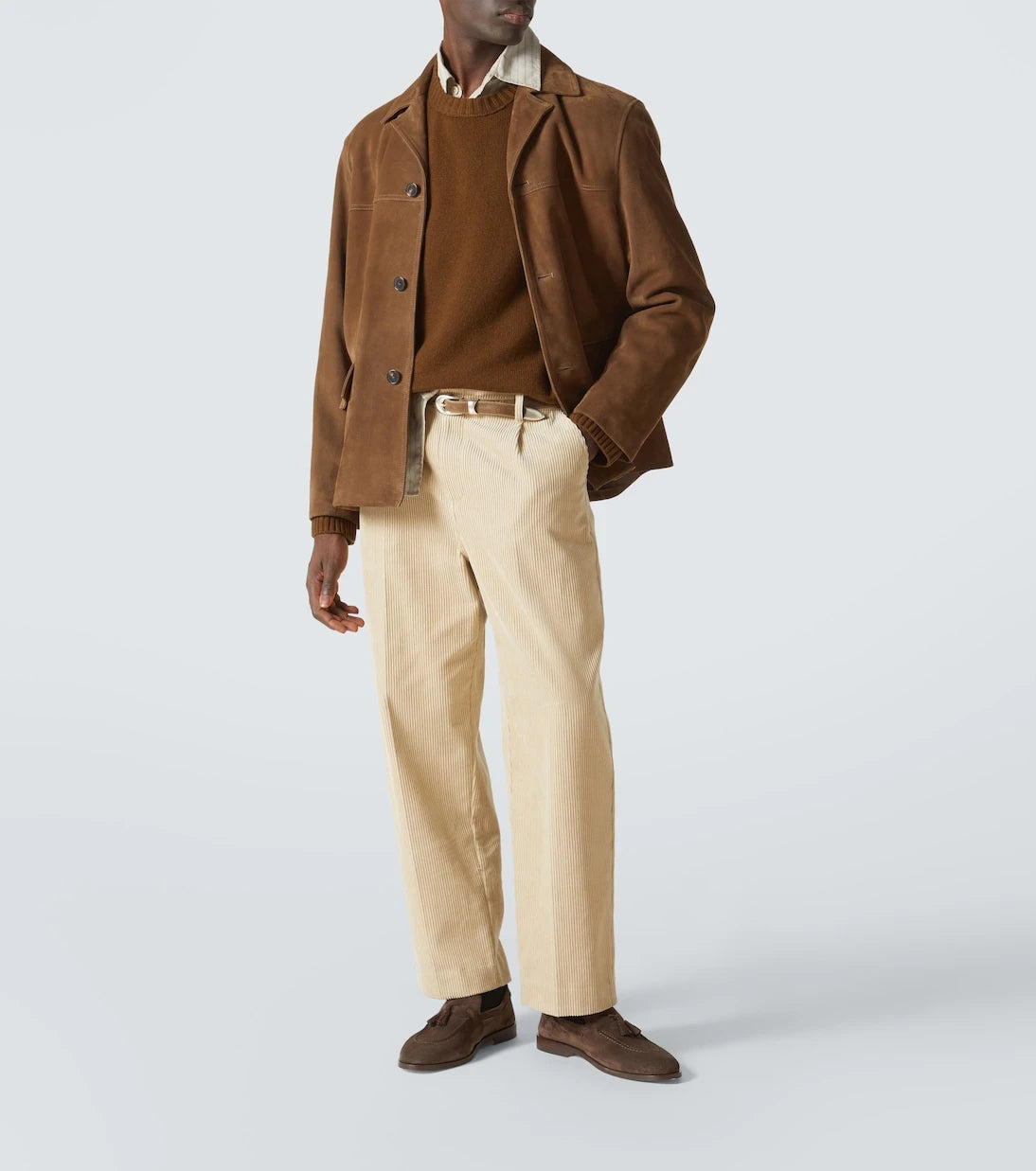 Frame - Pleated cotton straight pants