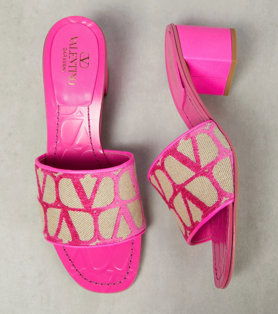 Valentino Garavani - Toile Iconographe canvas mules