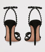 Aquazzura Black Embellished Tequila Heeled Sandals 105