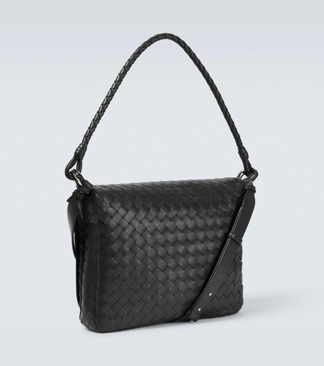 Bottega Veneta - Swing Intrecciato leather messenger bag