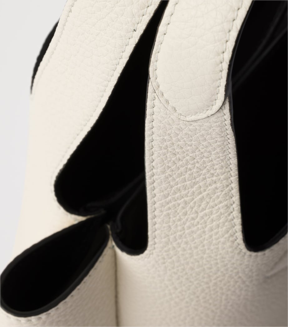 Prada White Mini Leather Top-Handle Bag