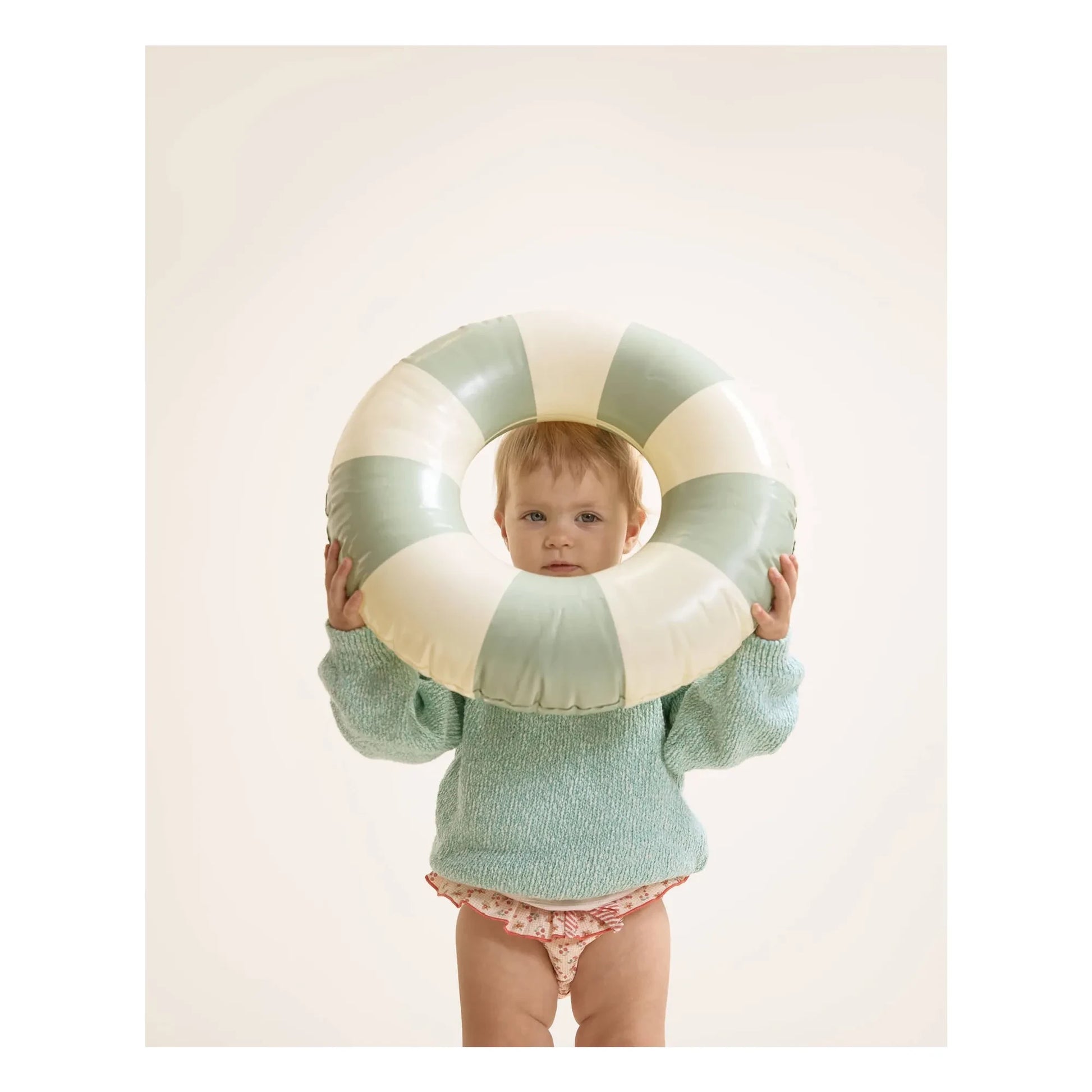 Búho - Chiné Coton Bio Baby Sweater | Aqua