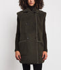 Max Mara Green Reversible Leather-Shearling Gilet