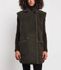 Max Mara Green Reversible Leather-Shearling Gilet