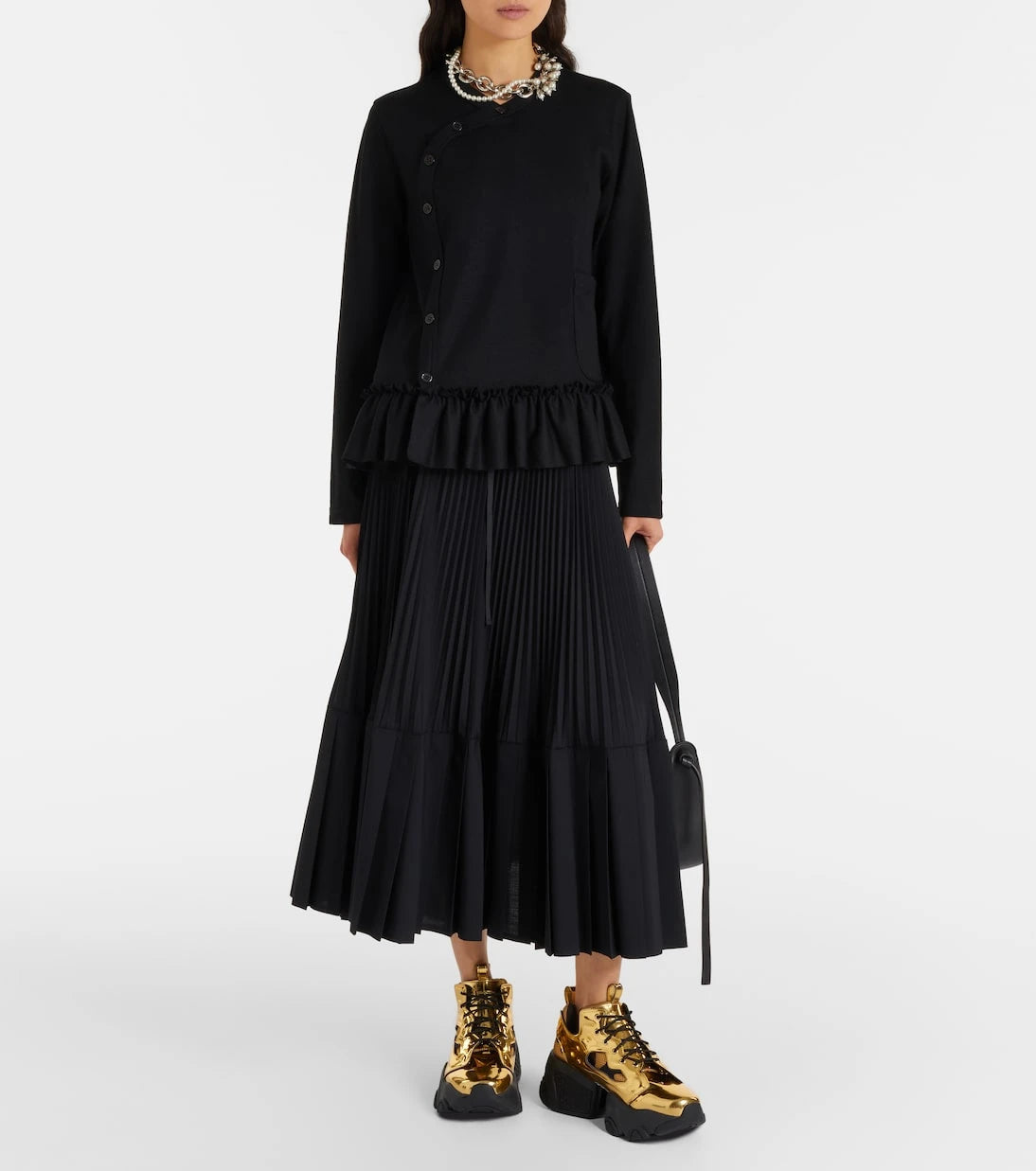 Noir Kei Ninomiya - x Reebok metallic-effect platform sneakers