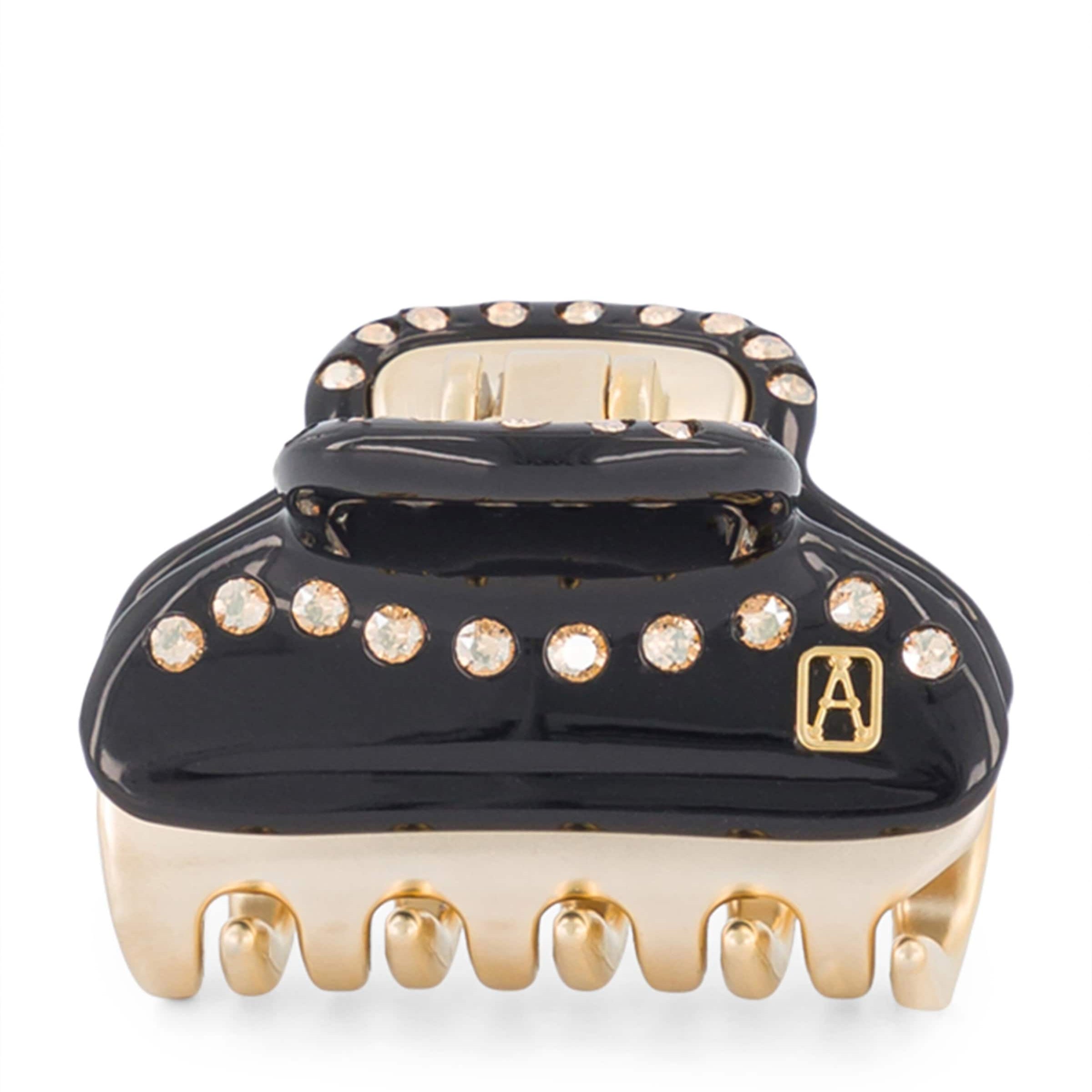 Gold-Plated Crystal-Embellished Claw Hair Clip