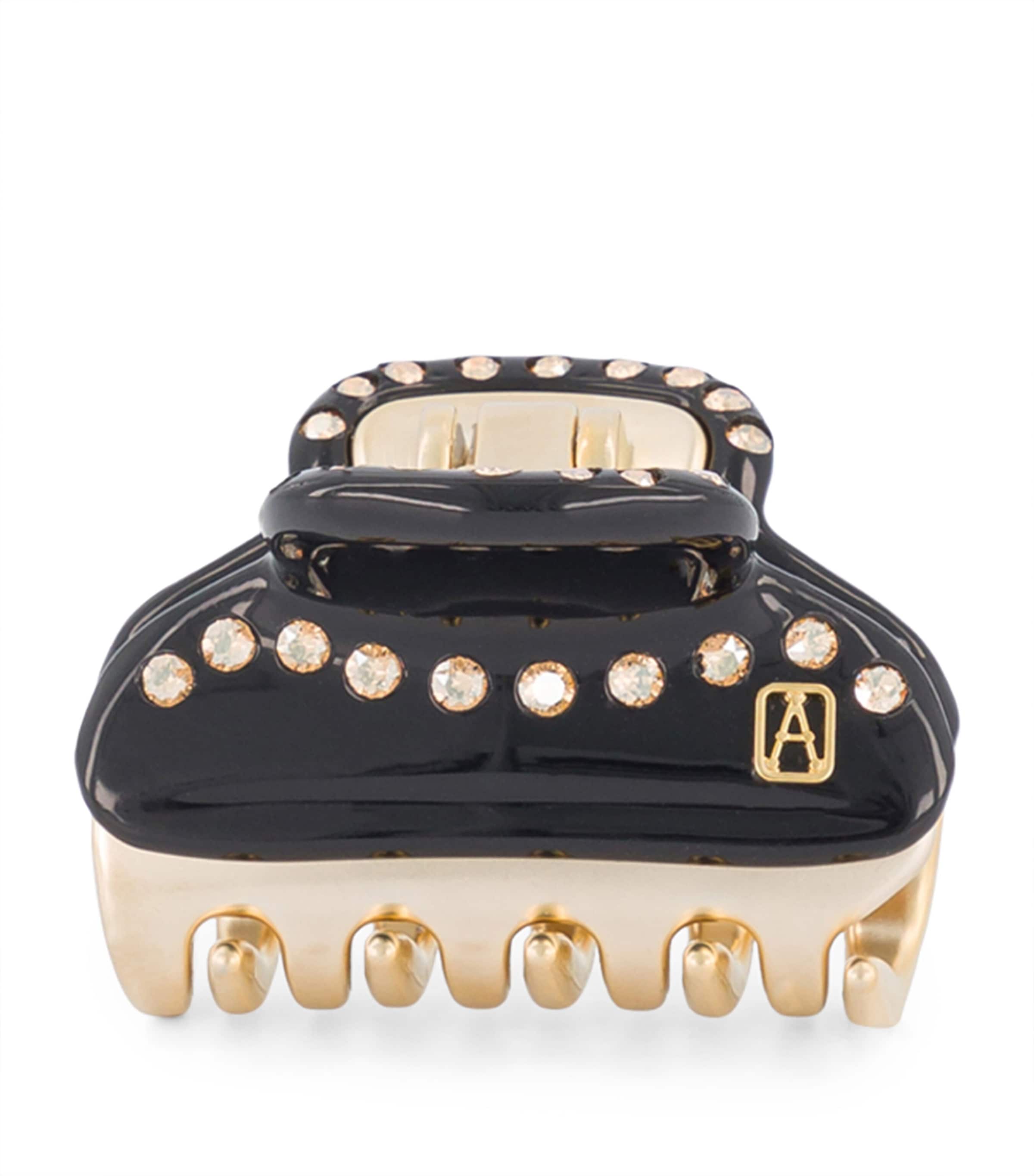 Gold-Plated Crystal-Embellished Claw Hair Clip