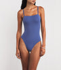 Eres Blue Square-Neck Aquarelle Swimsuit