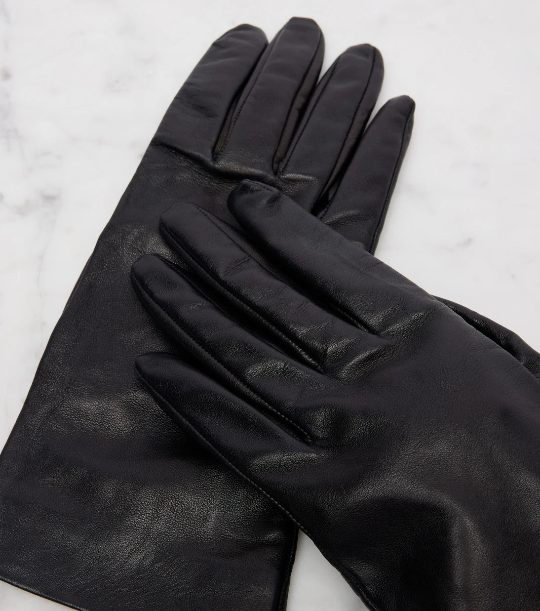 Saint Laurent - Cassandre leather gloves