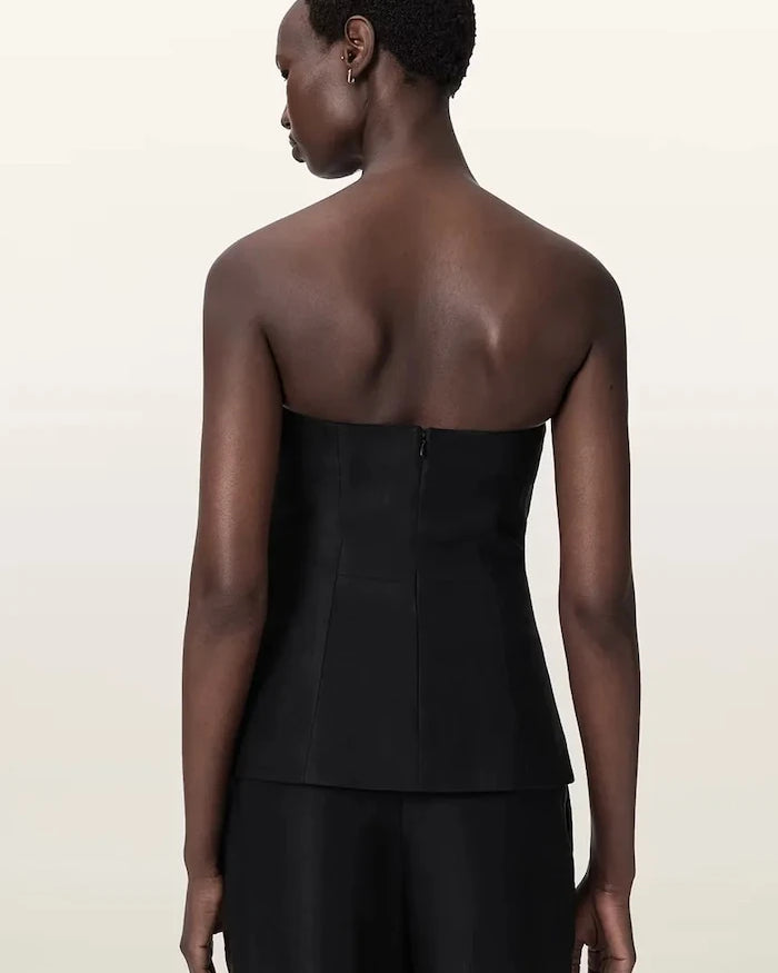 AllSaints CHARLEY Kadın Viskoz Korse Bluz