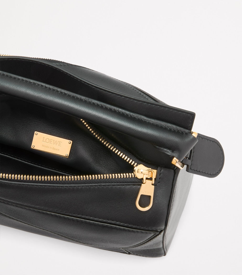 LOEWE Black Small Leather Featherlight Puzzle Top-Handle Bag
