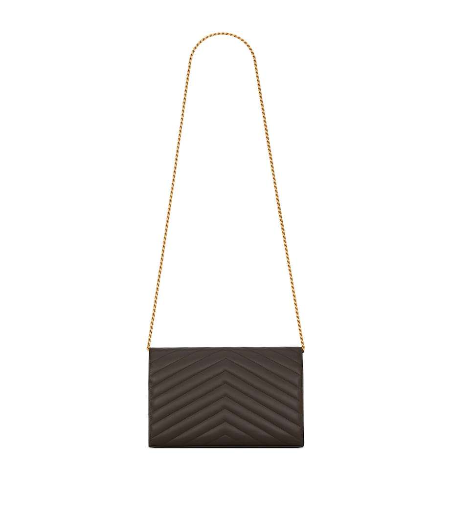 Green Monogram Matelassé Envelope Wallet Bag