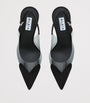 Alaïa Black Suede Coeur Slingback Pumps 90