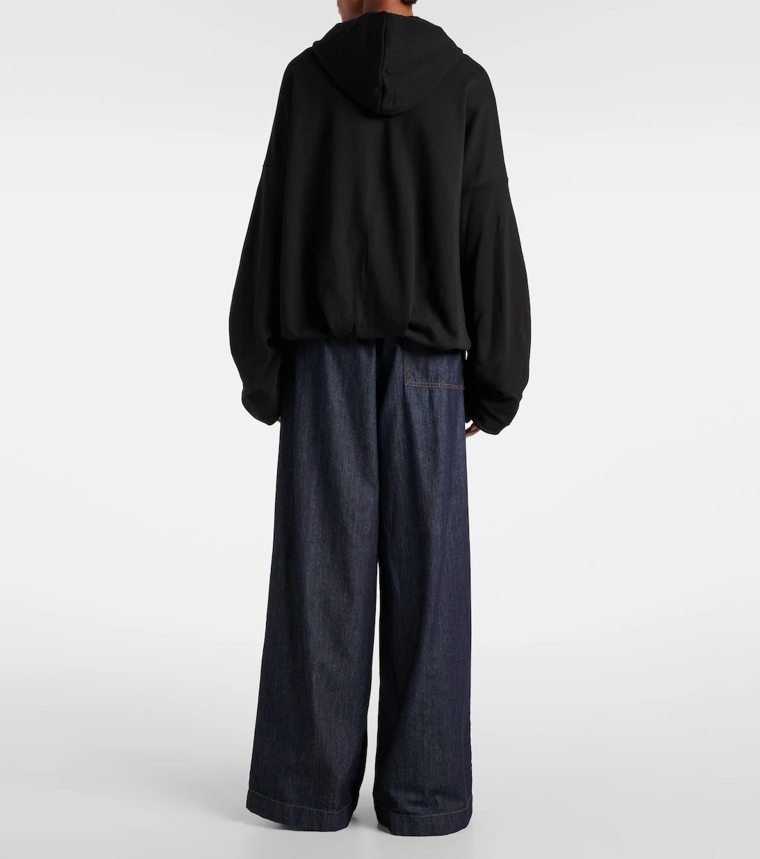 Dries Van Noten - Oversized draped cotton jersey hoodie