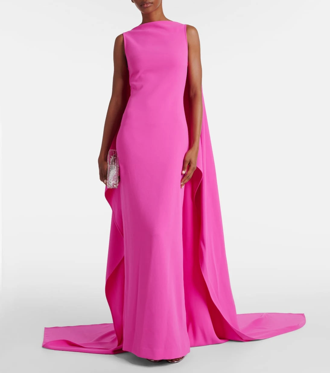 Solace London - Kaila caped crêpe gown