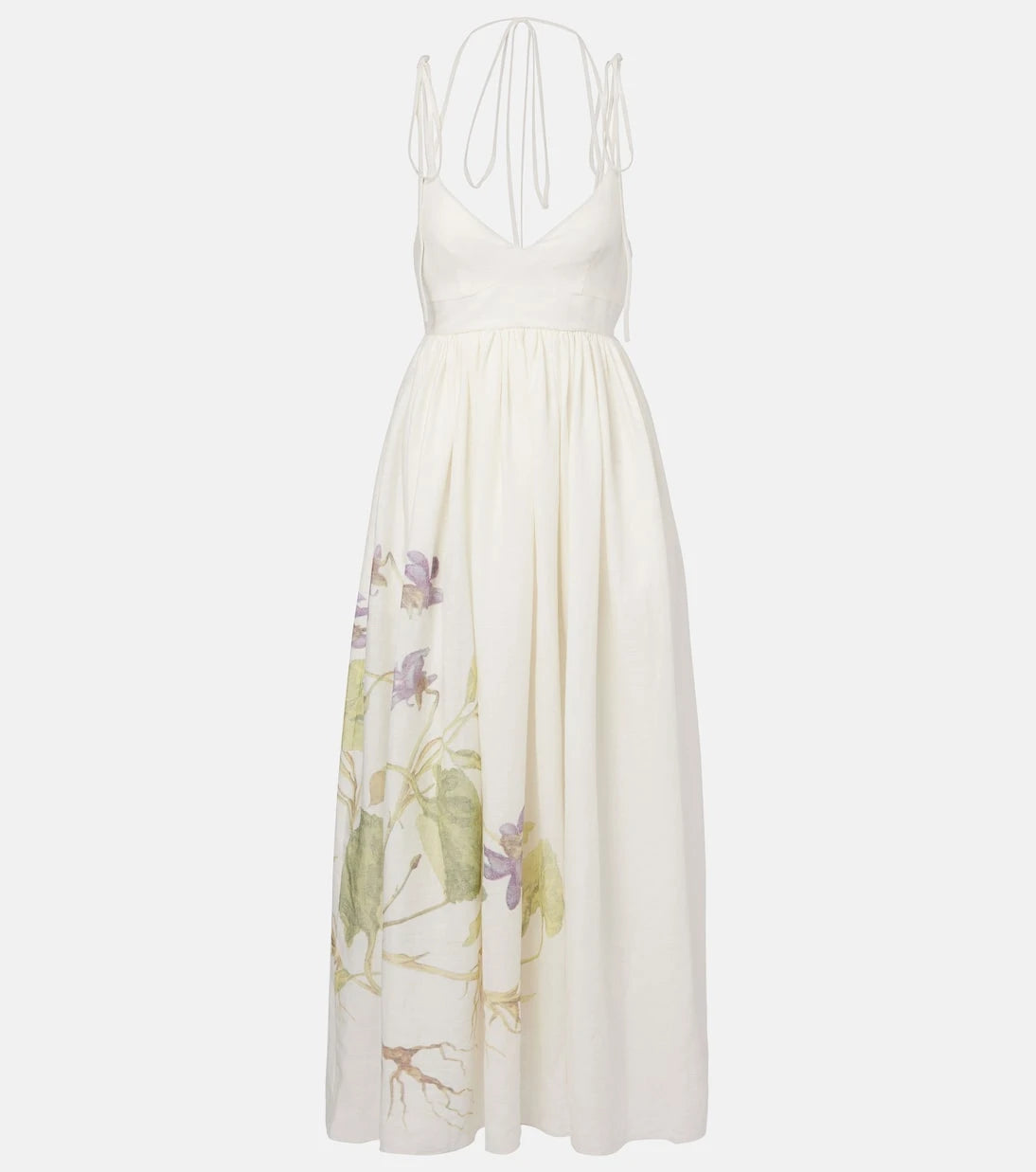 Erdem - Floral linen maxi dress
