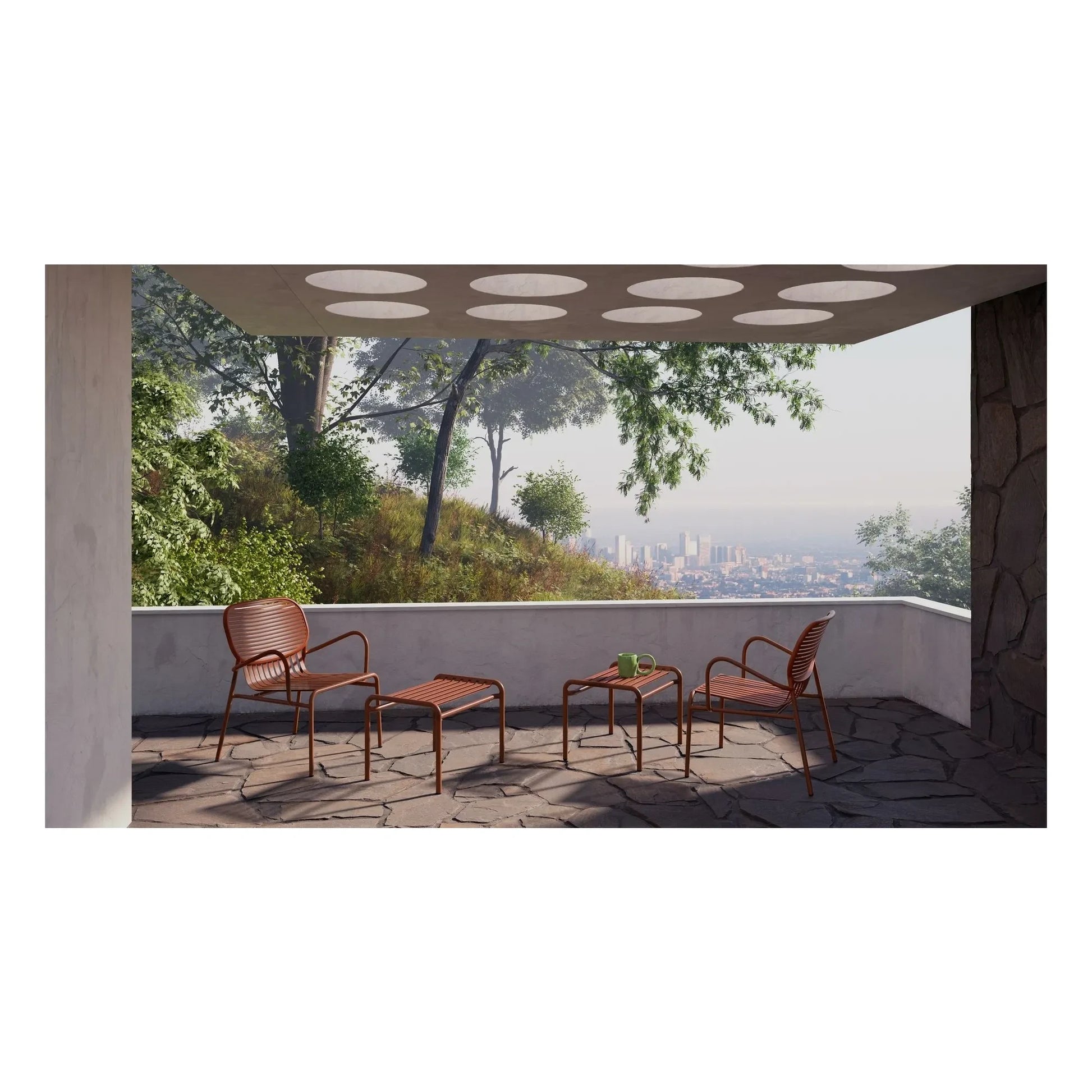 Petite friture - Weekend foot rest | Terracotta