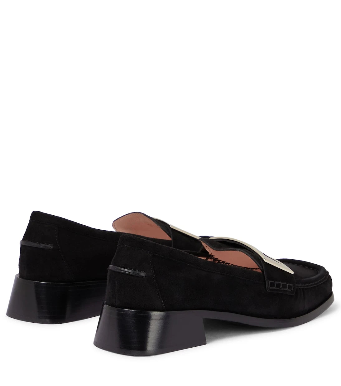 Roger Vivier - حذاء لوفرز Preppy Viv من جلد الشامواه