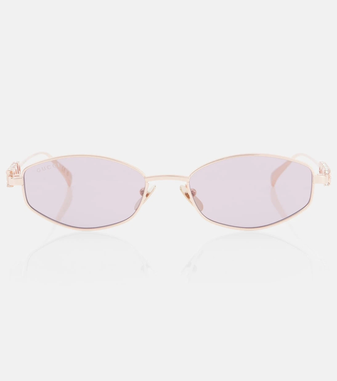 Gucci - Logolu, oval güneş gözlüğü
