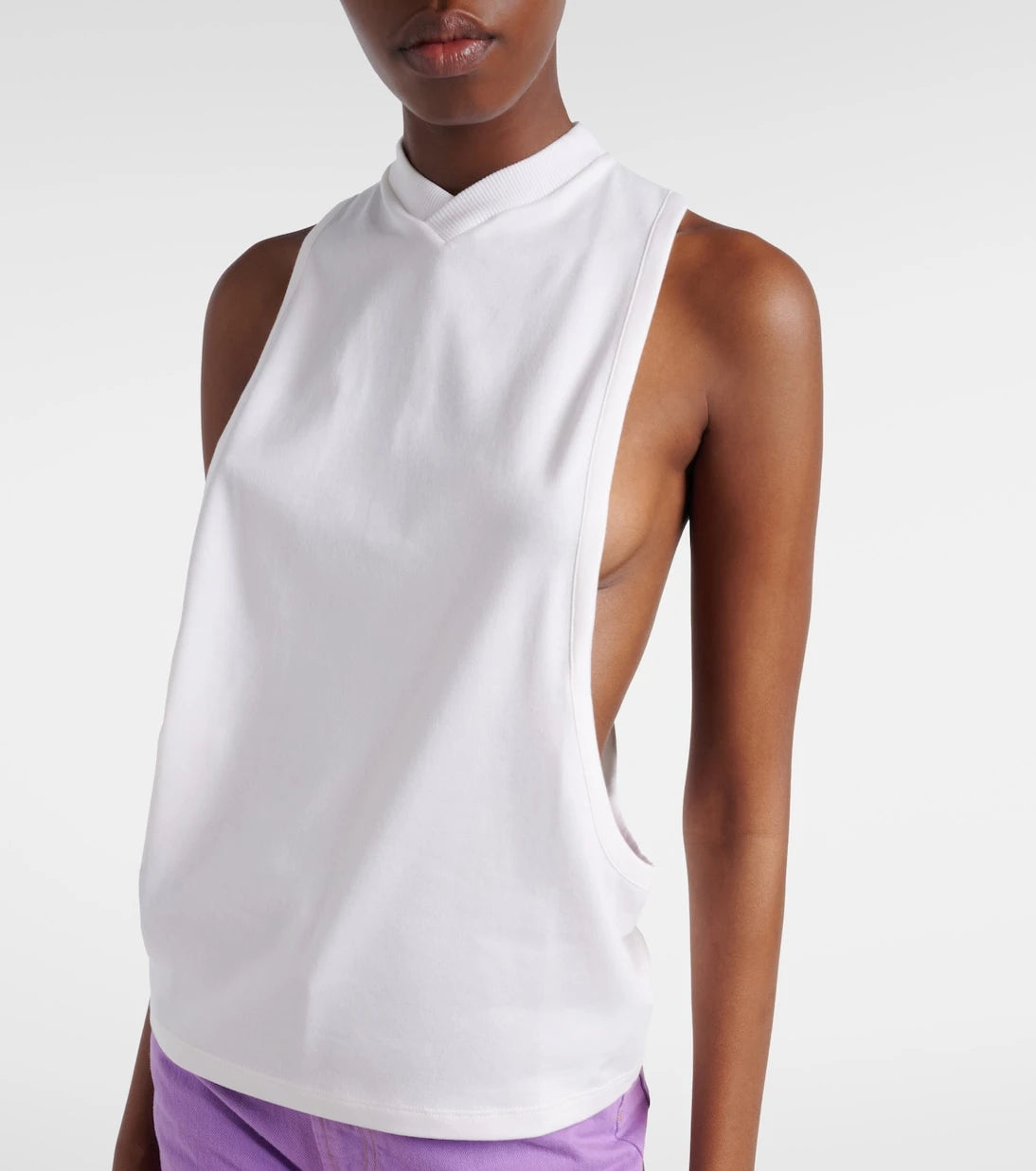 Versace - Cotton-blend jersey tank top