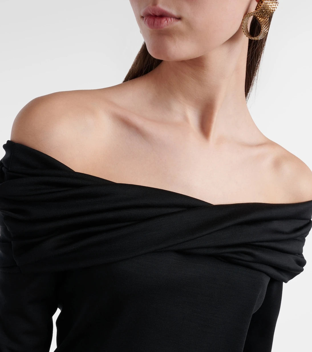 Max Mara - Orafo off-shoulder virgin wool top