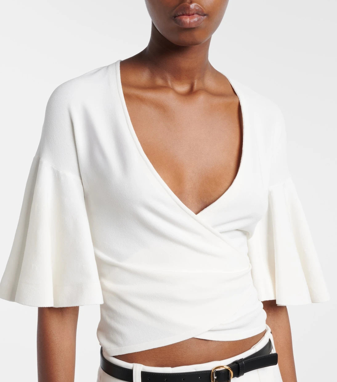 Jacquemus - Paysan knitted jersey wrap top