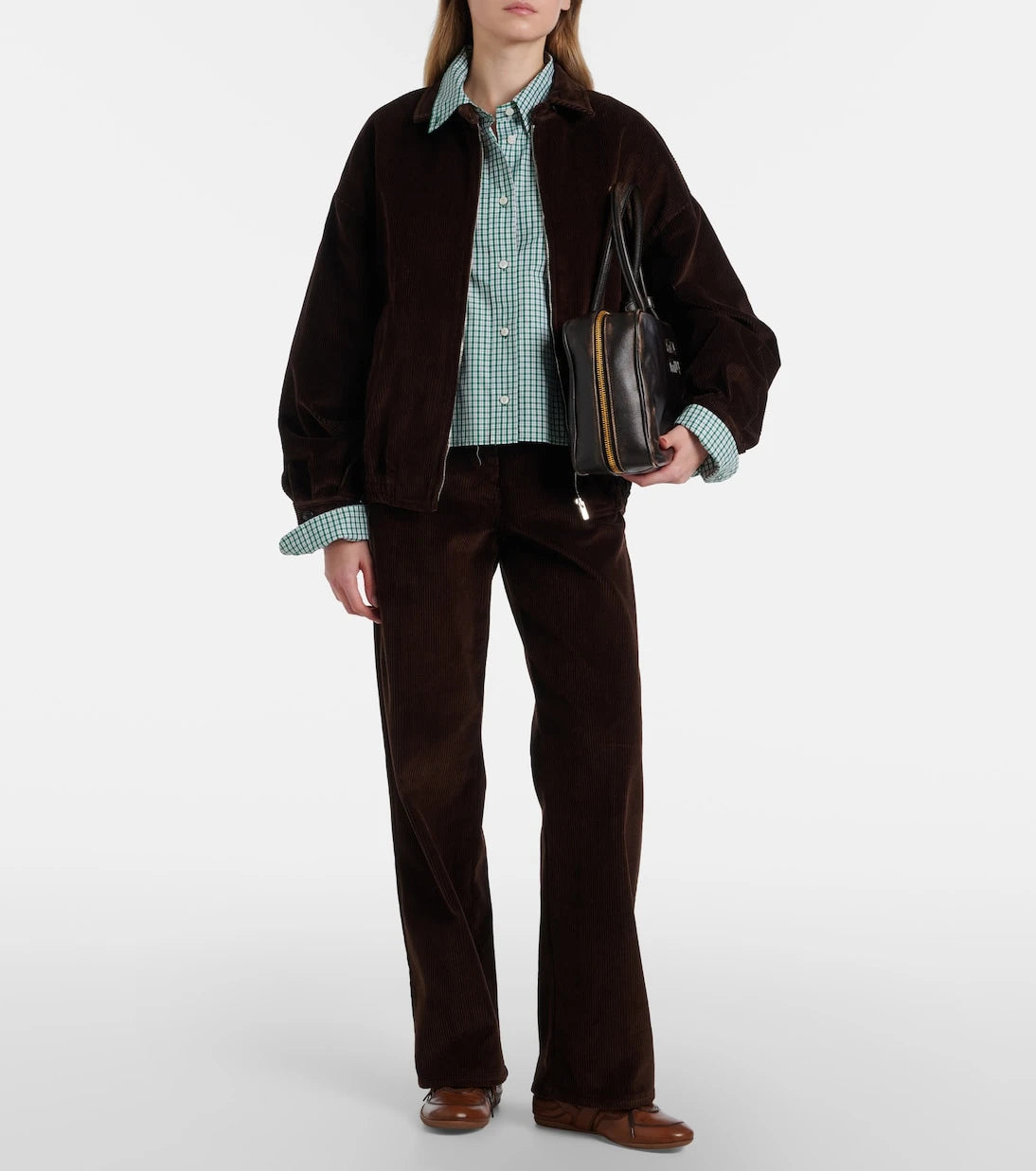 Miu Miu - Oversized cotton corduroy blouson jacket