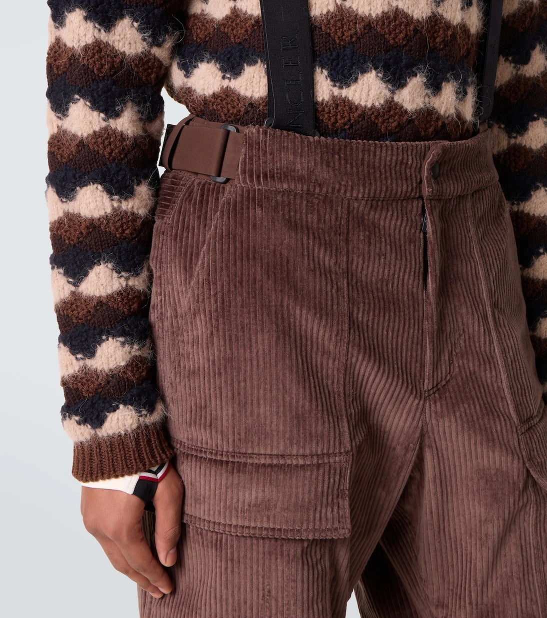 Moncler Grenoble - Cotton corduroy ski salopettes