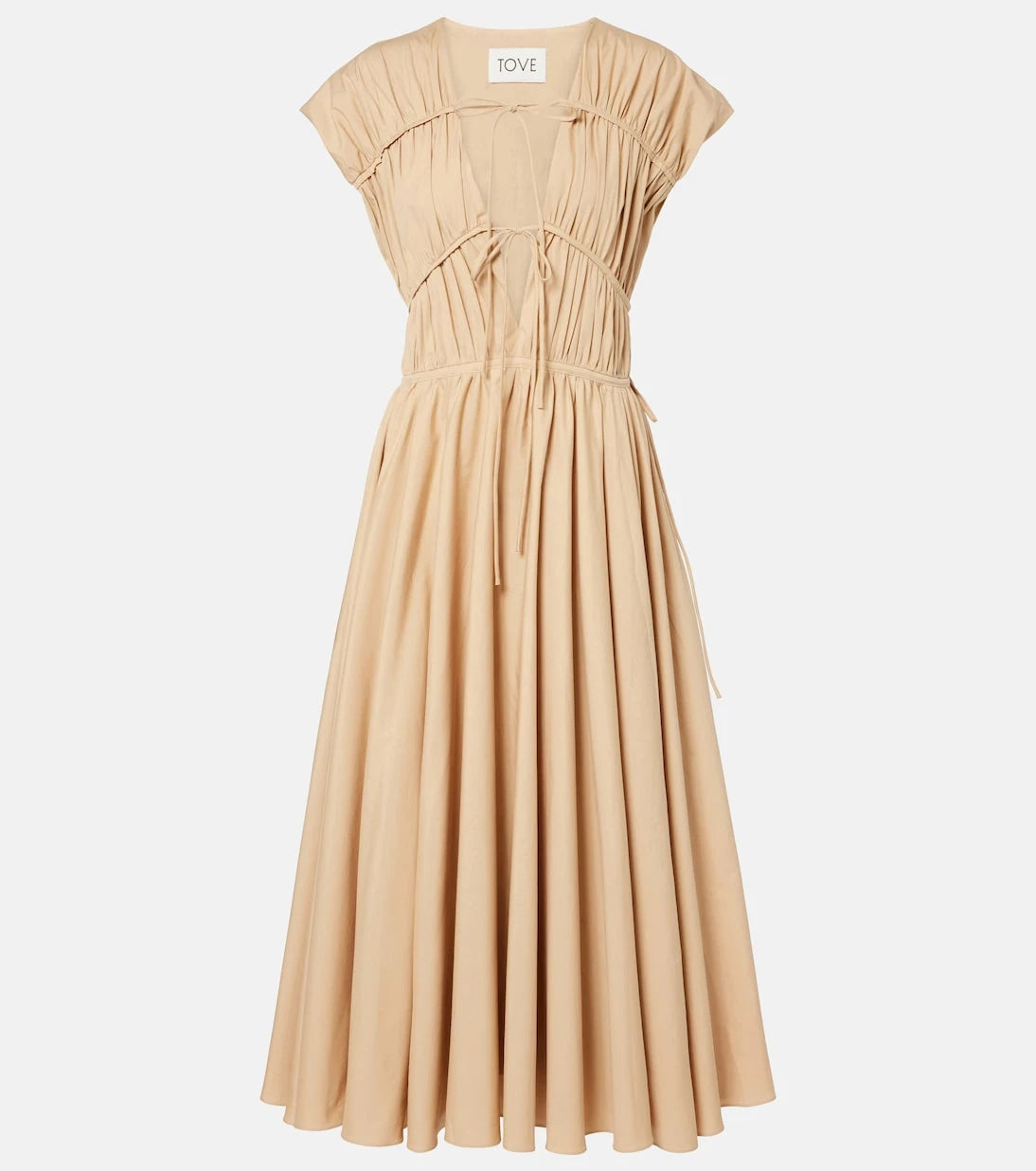 Tove - Ceres gathered cotton midi dress
