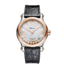 Rose Gold, Stainless Steel and Diamond Happy Sport Watch 36mm