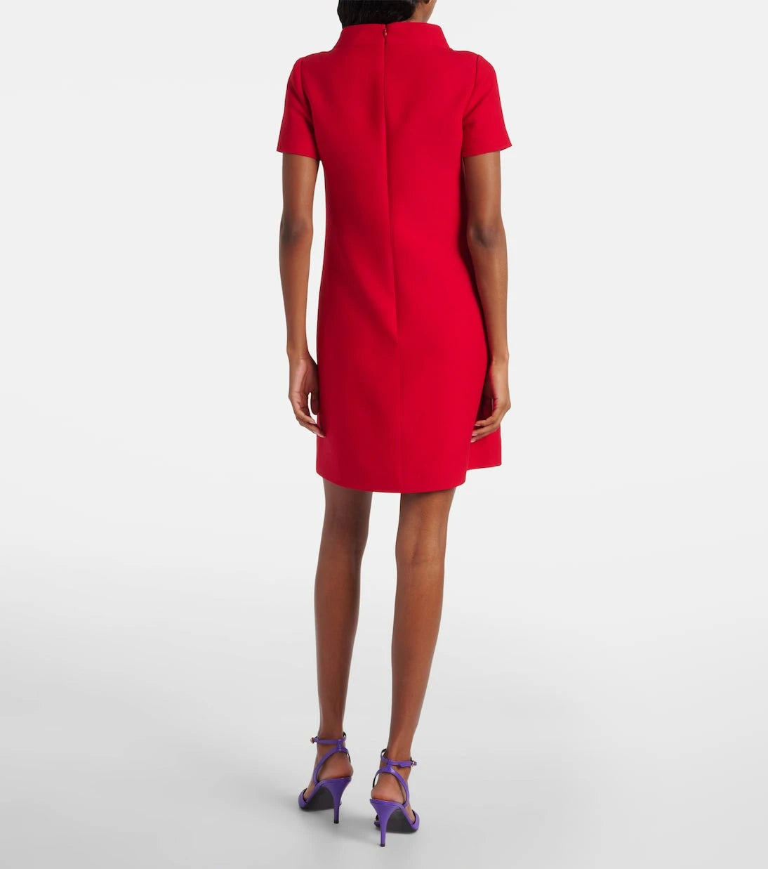 Valentino - Embellished wool and silk minidress