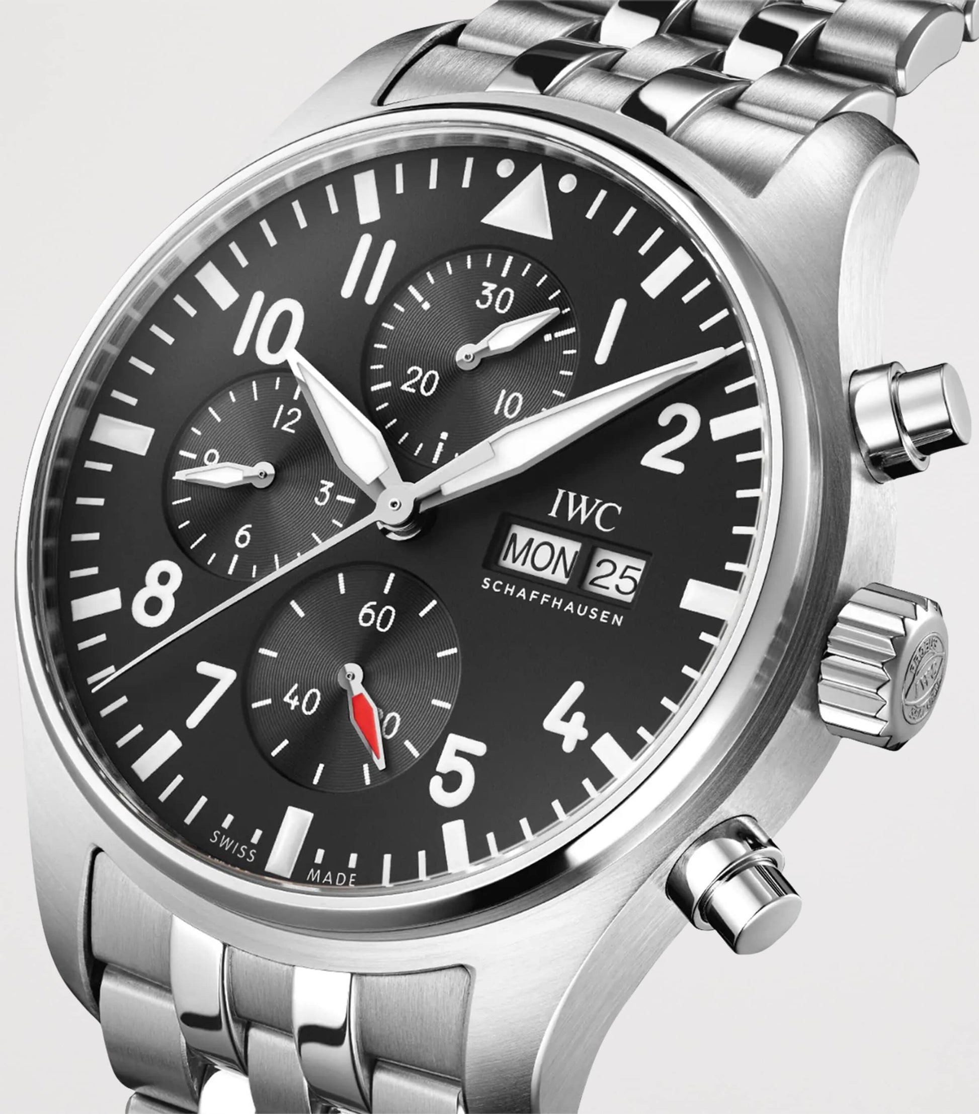 Stainless Steel Pilot's Chronograph Watch 43mm