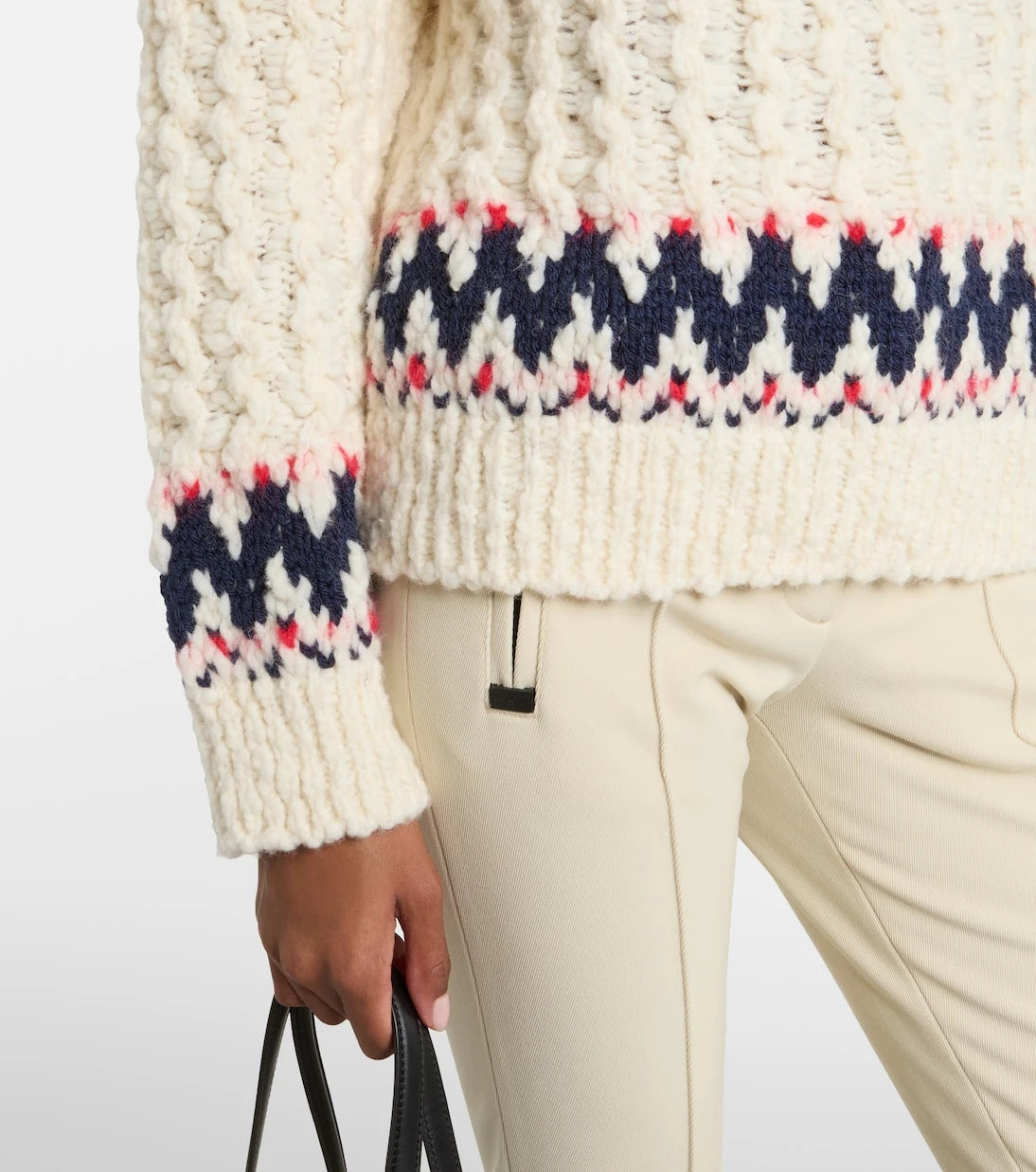 Moncler Grenoble - سترة جاكار من مزيج الصوف
