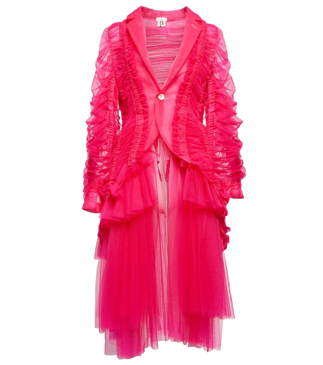 Noir Kei Ninomiya - Ruched tulle blazer dress