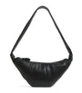 Medium Grained Leather Croissant Shoulder Bag