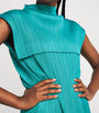 Pleats Please Issey Miyake Green Monthly Colors June Midi Dress