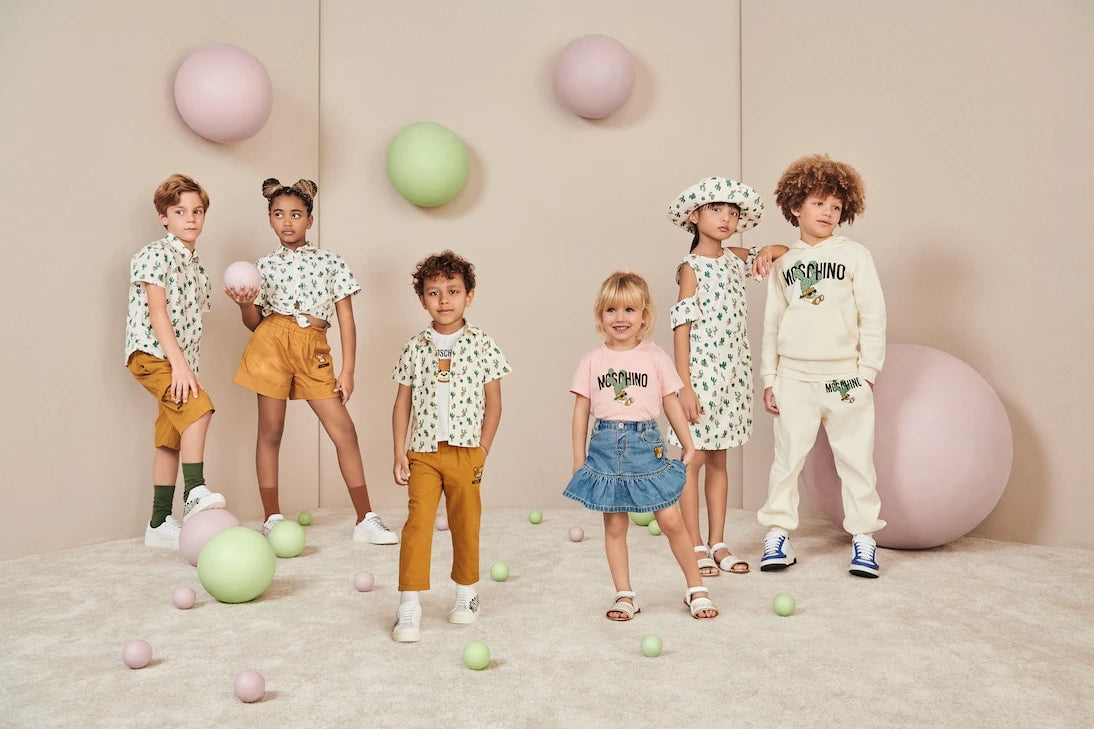 Moschino Kids - Teddy Bear high-rise cotton shorts