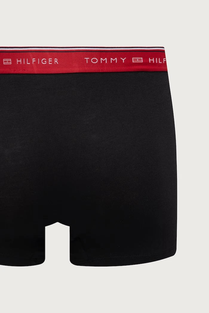 Tommy Hilfiger pamuk ve elastanlı dar kesim erkek boxer 3'lü