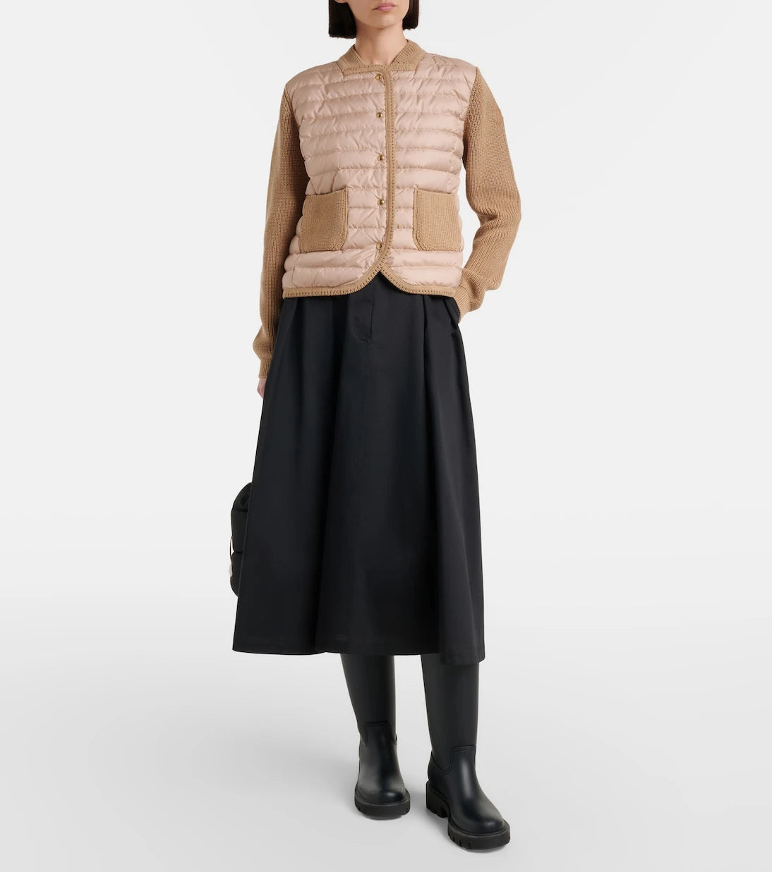 Moncler - Down-paneled cotton cardigan
