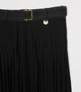 Black Pleated Maxi Skirt