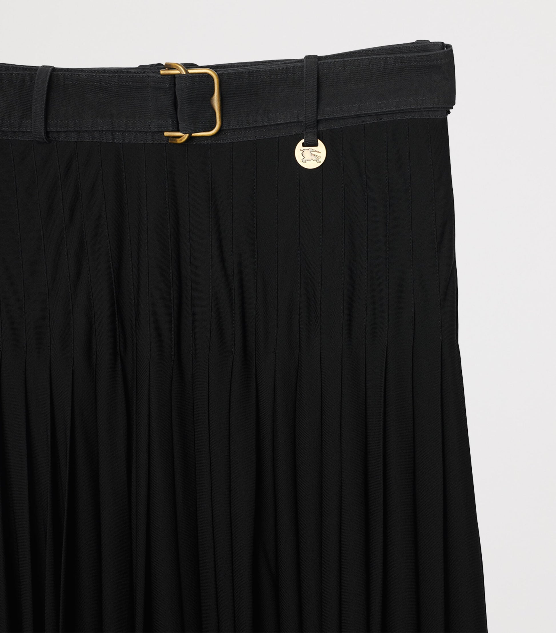 Black Pleated Maxi Skirt