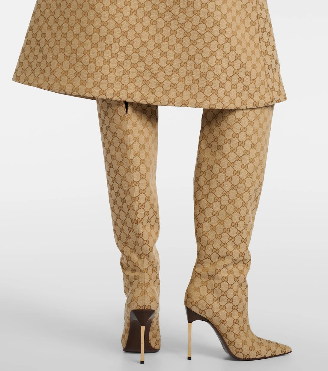 Gucci - Bombshell GG Canvas over-the-knee boots