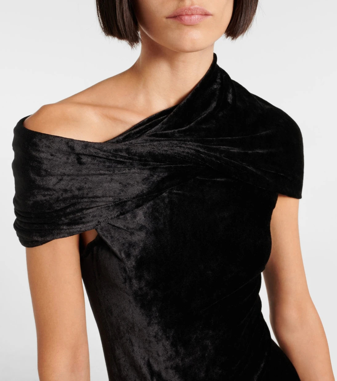 Rick Owens - Lola asymmetric velvet gown
