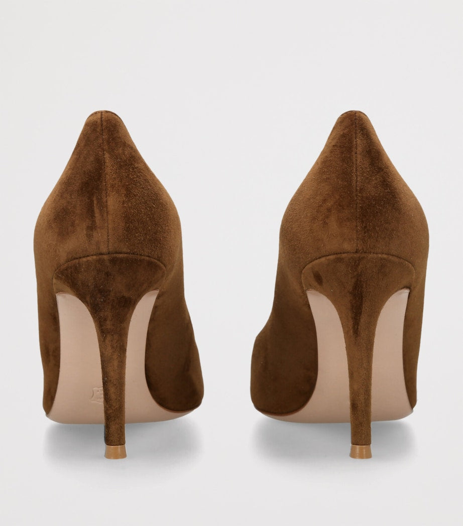 Brown Suede Gianvito Pumps 85
