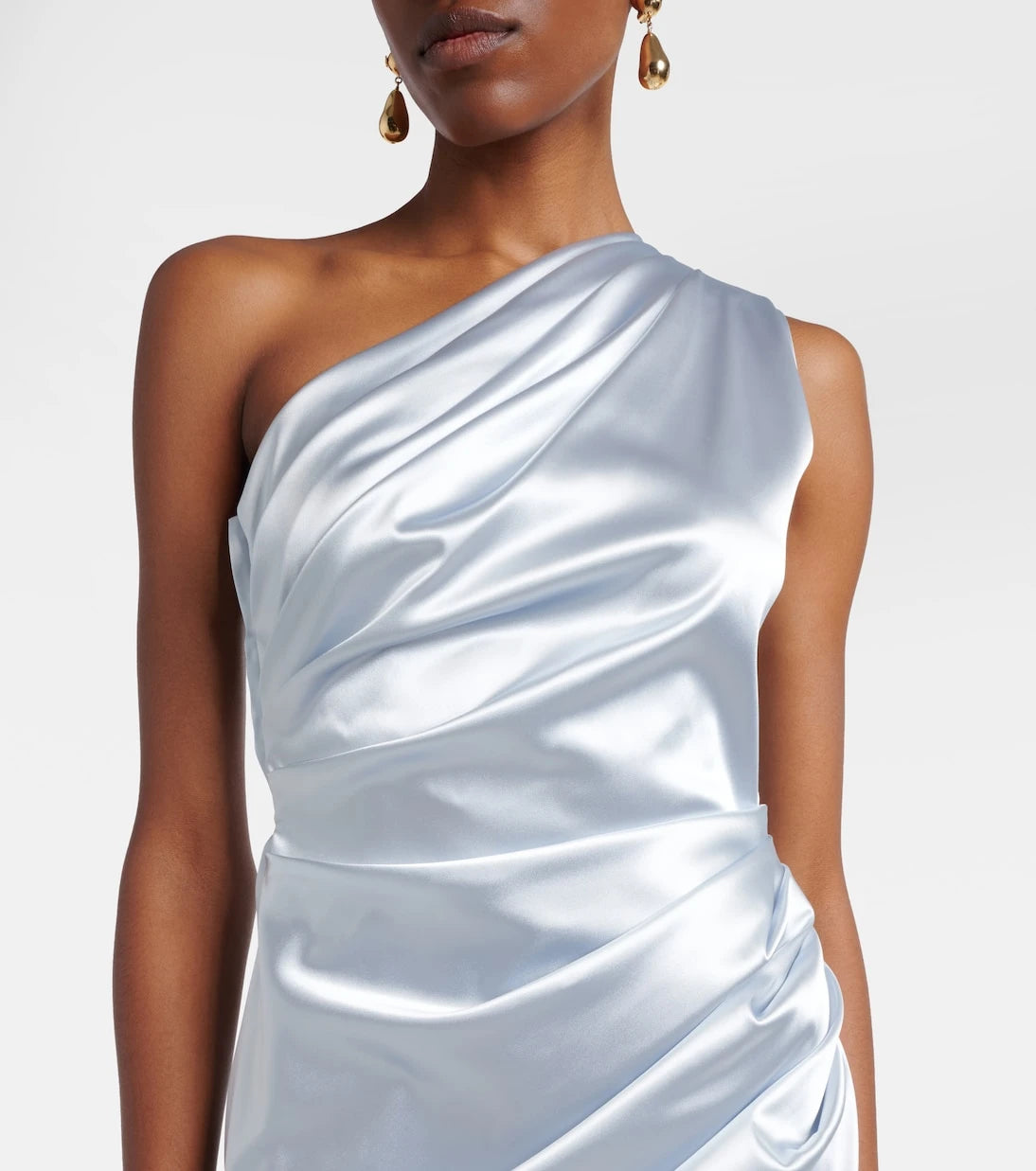 Dolce&Gabbana - Ruched one-shoulder satin cocktail dress