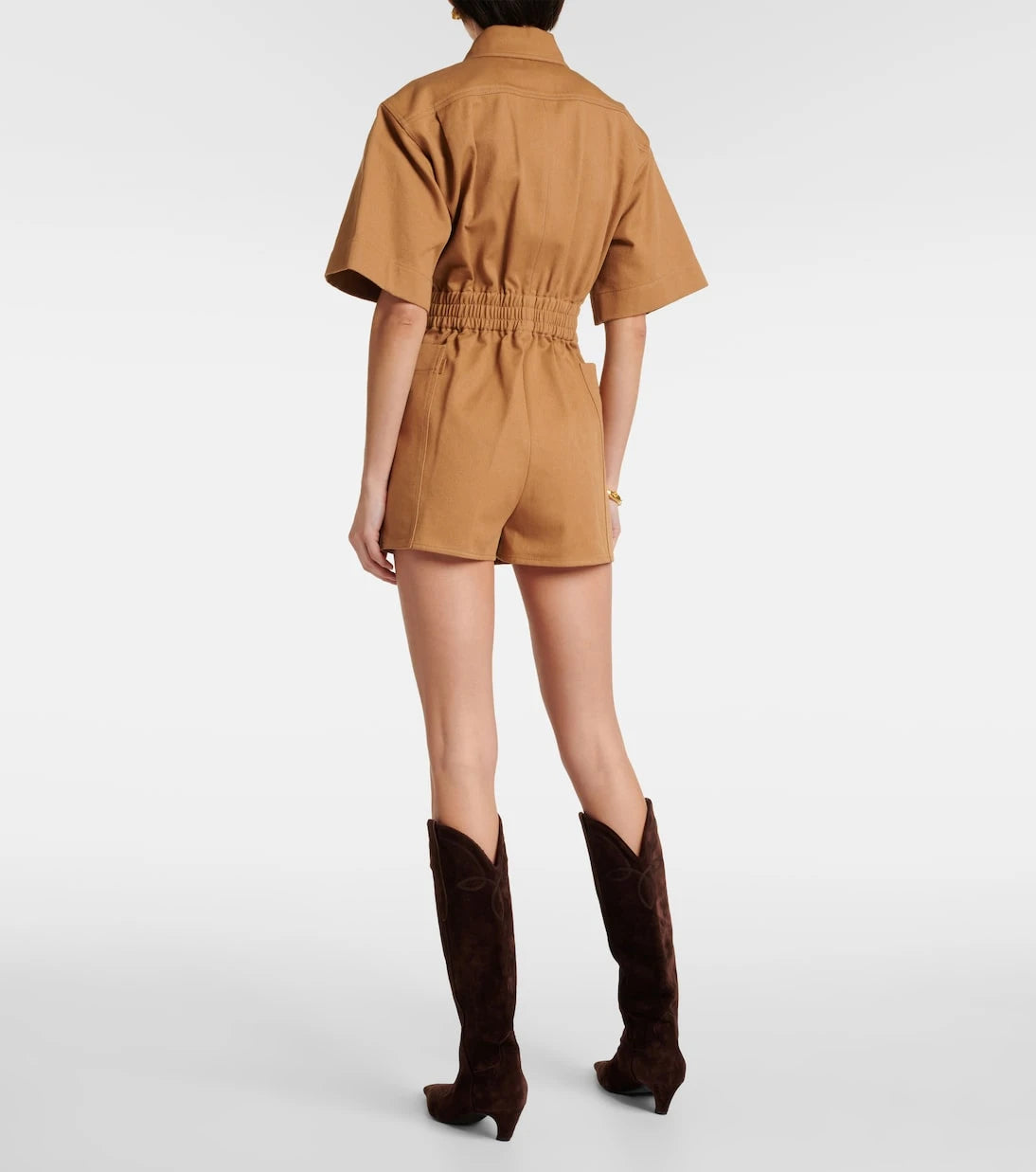 Max Mara - Angora cotton drill playsuit