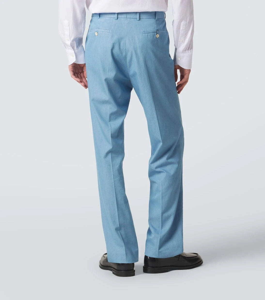 Dunhill - Pleated straight cotton suit pants
