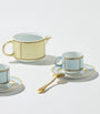 Set of 2 Colonna Diva Celeste Coffee Cups and Saucers