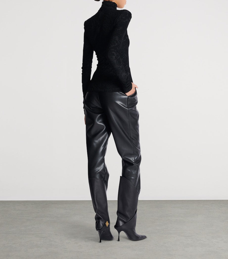 Balmain Black Baroque Jacquard Top